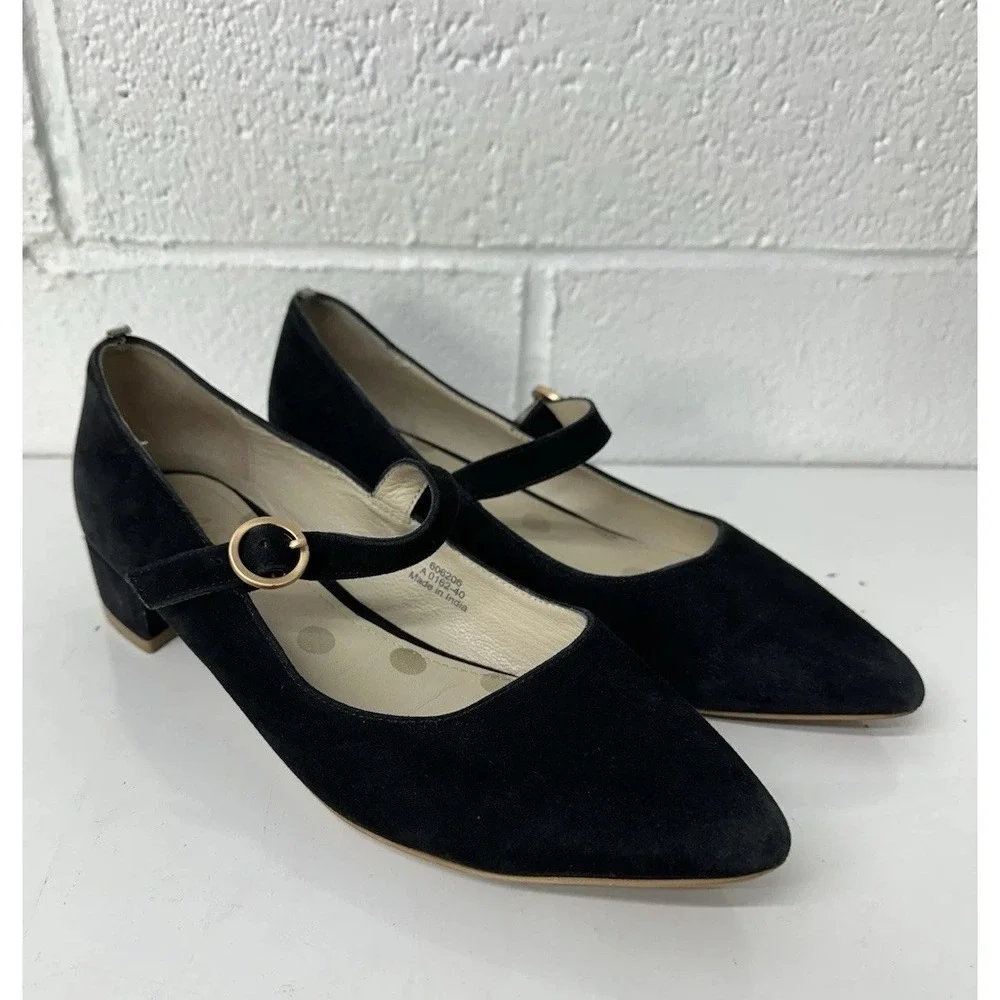Boden Rosabel Black Suede Pointy Toe Low Heels‎ / Women's 40 US 9